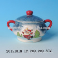 2016 Christmas Santa Cheap Ceramic Soup Bowl with Handle